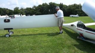 One Man Rigger for Sailplanes scratch built LS818 [upl. by Dnomsaj]