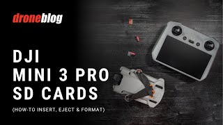 DJI Mini 3Mini 3 Pro SD Cards How to Insert Eject and Format [upl. by Truda]