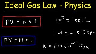 Ideal Gas Law Physics Problems With Boltzmanns Constant [upl. by Eimrots876]