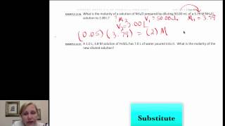 LEGGETT PRE AP CHEMISTRY SOLUTIONS DILUTION [upl. by Ahsonek50]