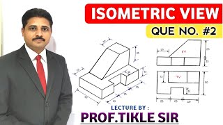 Isometric Projection in Engineering Drawing  isometric projection 3D from orthographic view [upl. by Zannini]