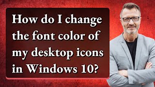 How do I change the font color of my desktop icons in Windows 10 [upl. by Aneret941]