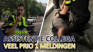 Politie  Assistentie collega  Reanimatie  Vechtpartij  Ruzie  Veel prio 1 meldingen [upl. by Arremat77]