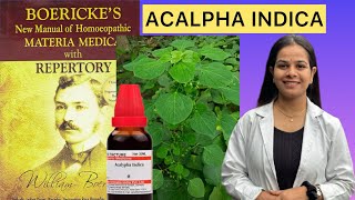 ACALPHA Indica homeopathic mother tincture from boerickes materia medica in Hindi [upl. by Llewkcor]