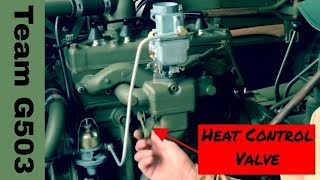 Willys MB L134 Engine  Function Of The Heat Control Valve CJ2a CJ3a Ford GPW [upl. by Notgnilliw]