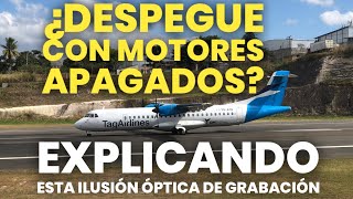 ¿Despegue con motores apagados ATR 72 saliendo de Toncontín Resultado curioso de grabación [upl. by Prichard]