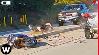 30 Incredible Road Moments Of Motorcycle Crash Filmed Seconds Before Disaster [upl. by Arlette724]