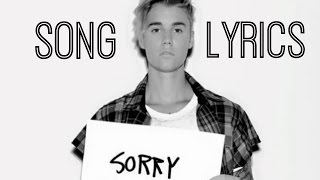 SORRY  Justin Bieber Lyric Video [upl. by Alamac915]