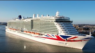 PampO Cruises  Arvia sailing from Southampton 2nd April 2023 1st daytime sailing  4K [upl. by Neesay]