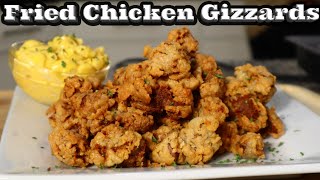 How To Make TENDER FRIED CHICKEN GIZZARDS Recipe [upl. by Anileh]