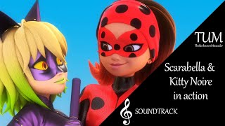 Miraculous Scarabella and Kitty Noire in action from Transmission  Soundtrack [upl. by Bajaj]