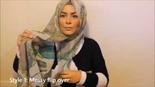 Habiba Da Silva Signature Hijab Style in 6 different ways [upl. by Charlot228]