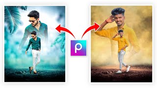 Double Photo Editing Tutorial in PicsArt [upl. by Cottle]