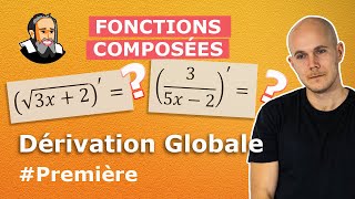 Fonction DÉRIVÉE de fonctions COMPOSÉES  Première [upl. by Inoek]