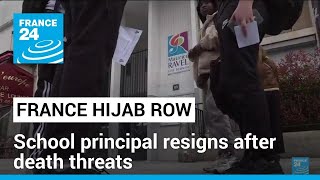 French school principal resigns after death threats amid hijab row • FRANCE 24 English [upl. by Anahsat]