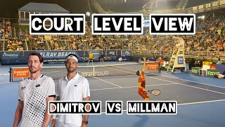 Court level view highlights Dimitrov Vs Millman at Delray Beach Open [upl. by Ainoz]