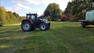 Siloballen fahren 2015 mit Steyr CVT 6155 [upl. by Beret]