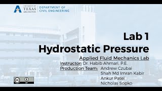 Fluid Mechanics Lab  1  Hydrostatic Pressure [upl. by Ogaitnas246]