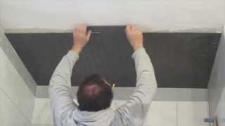 How to install mosaic tile on a ceiling [upl. by Kamila]