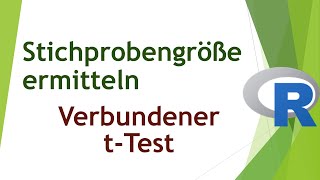 Stichprobengröße beim tTest mit verbundenen Stichproben in R  Analysieren in R 100 [upl. by Stamata]