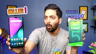 Infinix Smart 5  Unboxing amp Hands On  6000 mAh  682 Display  Best Killer Smartphone Under 7000 [upl. by Anadroj419]