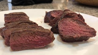 Cooking with OSTRICH Making ostrich steak [upl. by Leamaj]