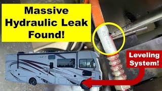 Diagnosing a massive hydraulic leak in our RV leveling jack system [upl. by Halihs662]