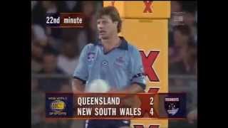 Andrew Ettingshausen Try Set up by Andrew Johns Nsw Vs Qld [upl. by Marci]