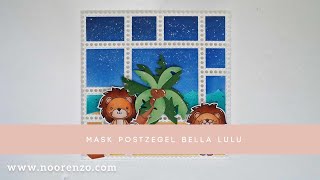 Kaarten maken met Bella Lulu mask postzegel en de CraftLab stans snailmail [upl. by Troyes]