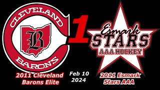 2024 02 10 Barons vs Esmark Stars 2011 AAA GM1 [upl. by Falito]