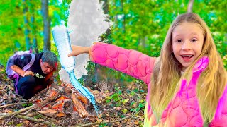 Nastya and dad in the forest  Video series for kids [upl. by Xella]