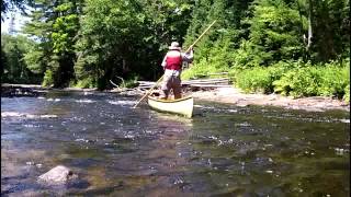 Big East River Canoe Poling amp Paddling [upl. by Sosthena]