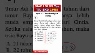 Soal Tipe 11 No 6 TES TIU CPNS PERHITUNGAN UMUR Shorts [upl. by Ykcub]