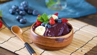 How to Make Traditional Acai Bowls 3 ingredients [upl. by Cleveland]