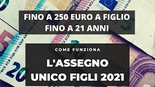 ASSEGNO UNICO 2021  Come funziona a chi spetta e da quando inizierà [upl. by Aekan]