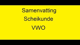 Samenvatting Scheikunde vwo ook geschikt voor 2024 voor uitwerkingen van examens zie playlist [upl. by Ganley]