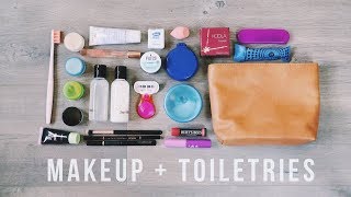 How to Pack Makeup  Toiletries in ONE BAG  Travel Hacks for the Minimalist [upl. by Ynove]