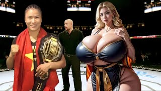 UFC：Zhang Weili violently attacked the whole body of the woman boxer [upl. by Irik]