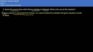 3 Name the source from which litmus solution is obtained What is the use of this solution [upl. by Ellek983]