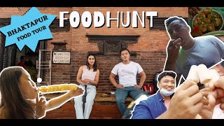 Food hunt Bhaktapur  Newari khaja  Famous Panipuri  OUR favourite [upl. by Sordnaxela466]