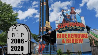 Superman Tower of Power Ride Removal History amp Review  Six Flags St Louis Intamin Drop Tower [upl. by Adnohsed]