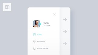 Adobe XD Tutorial  Smooth SlideOut Menu [upl. by Eurd519]