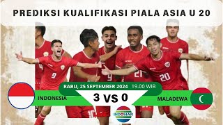 PREDIKSI INDONESIA U 20 VS MALADEWA U 20 [upl. by Drhcir]