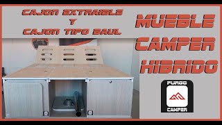 Mueble Camper Hibrido un cajon extraíble y otro tipo baul FURGO CAMPER MUEBLES [upl. by Nalniuq]