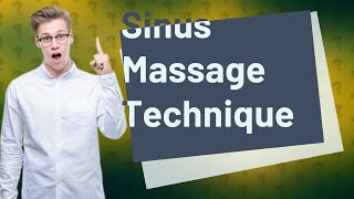 Does massaging sinuses help them drain [upl. by Issy]