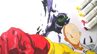 Drawing SAITAMA First Punch Ever [upl. by Orlena591]