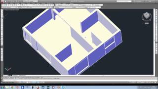 Tuto Autocad 3D  Modéliser une maison en 3D Partie 2 Suite [upl. by Kolnick]