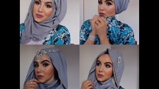 1Min Hijab Tutorial 4Styles Eid Inspired Aminachebbi [upl. by Lohcin]