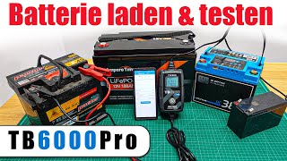 Batterie tiefentladen Ladegerät lädt nicht TB6000Pro kann Batterien aufladen retten und testen [upl. by Girard]