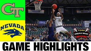 Georgia Tech vs Nevada Highlights  2023 Mens Basketball Diamond Head Classic Championship [upl. by Pevzner359]